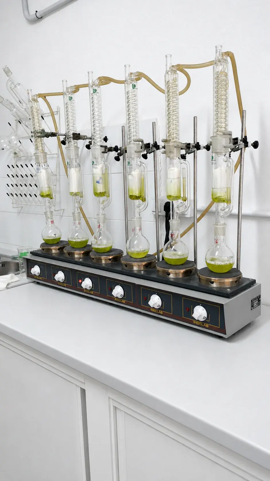 Equipo Soxhlet para análisis de rendimiento graso de aceituna